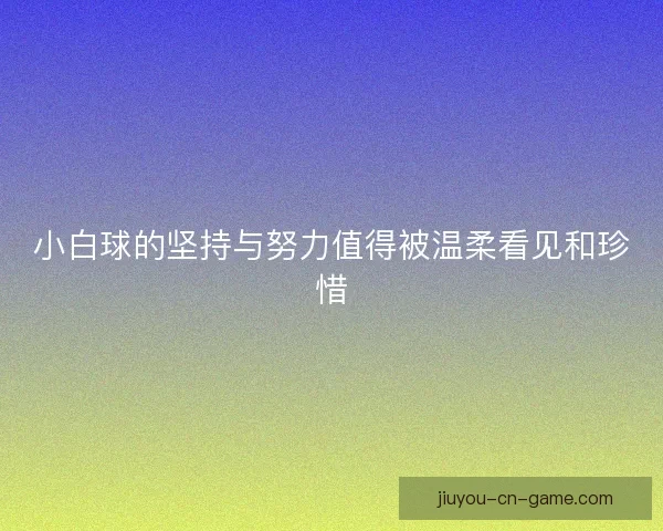 小白球的坚持与努力值得被温柔看见和珍惜
