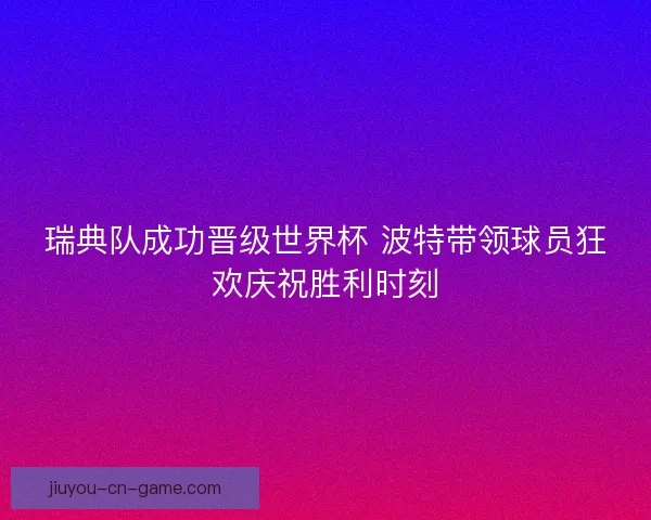 瑞典队成功晋级世界杯 波特带领球员狂欢庆祝胜利时刻