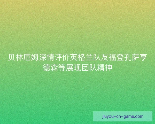贝林厄姆深情评价英格兰队友福登孔萨亨德森等展现团队精神